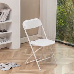 White Party Folding Chair Easy Event Folding Chair for Events & Parties, Indoors or Outdoors Sillas Para Fiesta Mesas Blanco Weight Capacity 650lb
