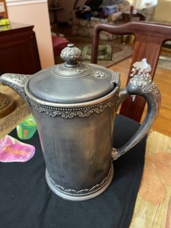 Large Antique Wilcox Silver CO quadruple Ice Water Lined Pitcher 