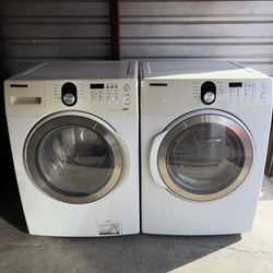 White Samsung Washer And Electric Dryer Matching Set