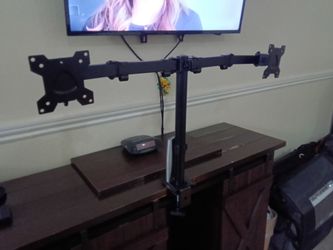Dual computer monitor stand
