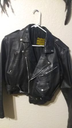 Black jacket leather size medium