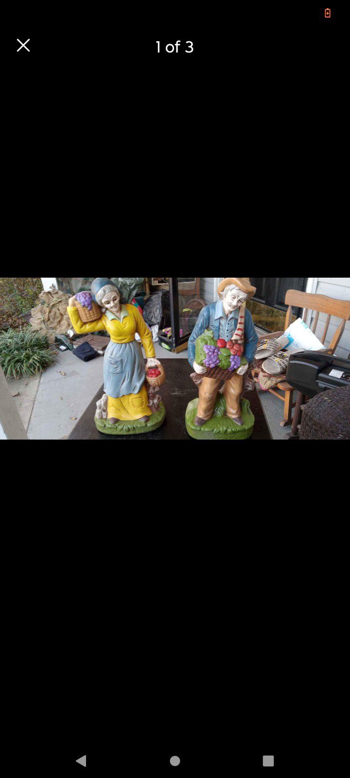 Vintage Old Man And Old Woman Figurines 
