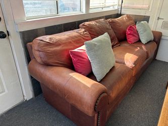 Leather sofa set (3 pieces)