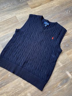 Polo Ralph Lauren Childrenswear Boys M 10/12 Cable-Knit Sweater Vest like new