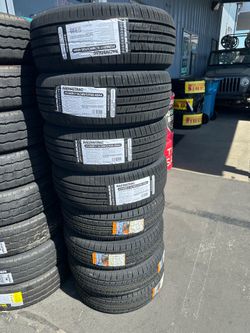 215-55-17 SET OF BARND NEW TIRES WITH GREAT MILEAGE WARRANTY ***INSTALLED***