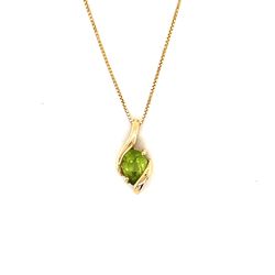 14k YG Peridot Necklace 