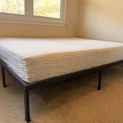 Queen Mattress + Metal Bed Frame