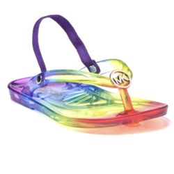 Toddler size 10 Michael Kors harmony bubble rainbow jelly sandals