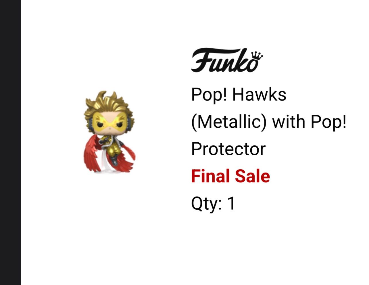 Hawks MHA Funko
