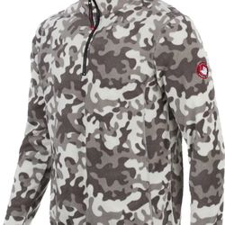 Canada Weather Gear 1/4 Zip Fleece Men's Camo Lightweight Hunting Warm Sz L