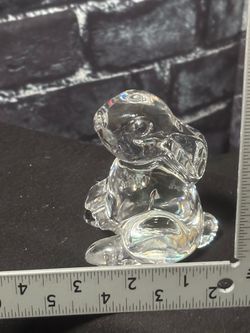 Authentic Waterford Crystal Sitting Bunny Rabbit Figurine / Paperweight
