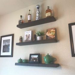 Eneas Pine Floating Shelf
