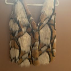 Faux Fur Vest M Womans
