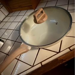 12“ non stick frying Pan with lid 5.5 quart Jumbo Like New Non toxic