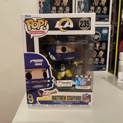 Los Angeles Rams Funko Pop Of Matthew Stafford 