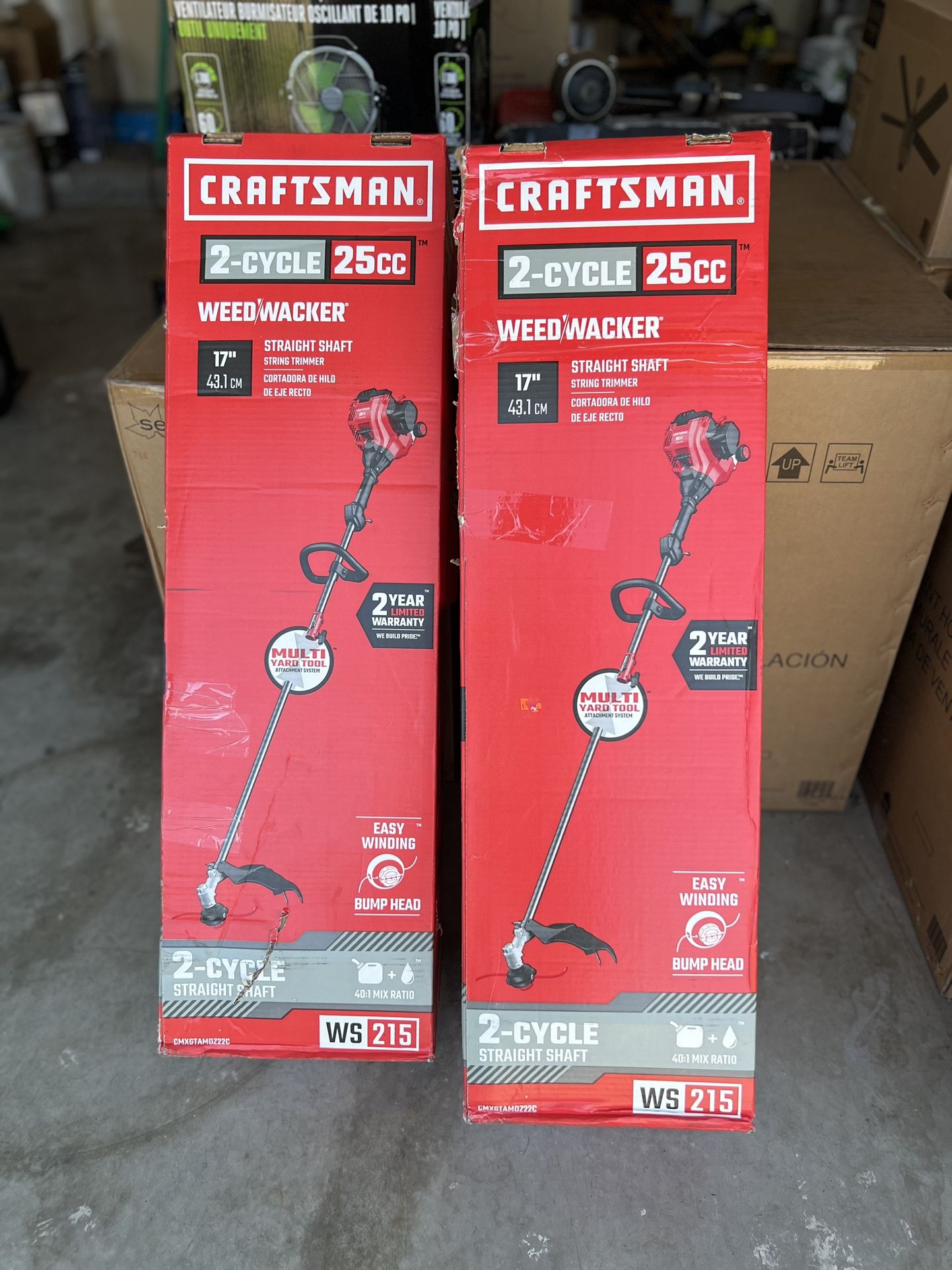 Craftsman WS205 25cc 2-Cycle Gas Powered Straight Shaft String Trimme