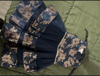 Navy Blue Girl Formal Dress Used Size 6
