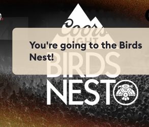 Kygo Vip Coors Light Birds Nest