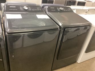 Samsung 5.0 cu.ft. Top Load Washer and 7.4 cu.ft. Top Load Electric Dryer Set