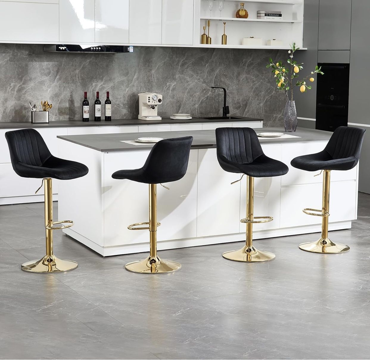 Barstool Set Of 4 New Modern Style 