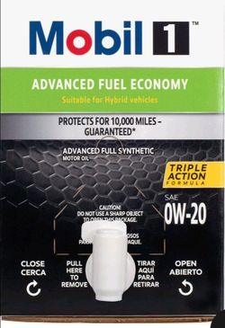 NEW Mobil 1 Advanced Fuel Economy Full Synthetic Motor Oil 0W-20, 12 Quart