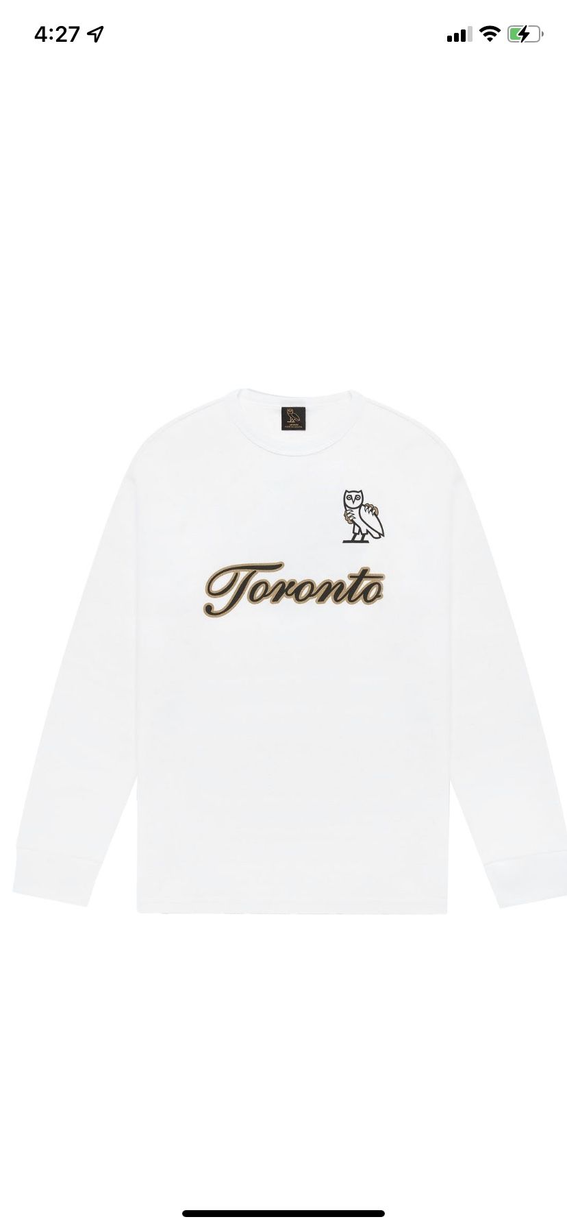 OVO x NBA Raptors L/S T shirt (size L)