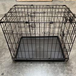 Medium 24” Dog Crate wire folding cage 24”x17”x20””H double doors New in Box