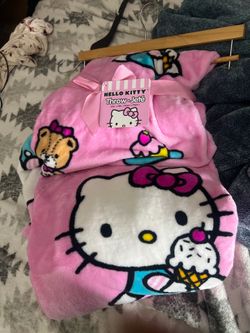 bear hello kitty blanket