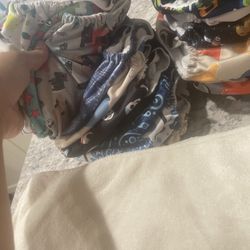 23 Cloth Diapers , 19 Bamboo Inserts And One Roll Of Disposable Bamboo Liners 