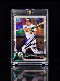 Jose Canseco Signed Bowman Chrome National Convention