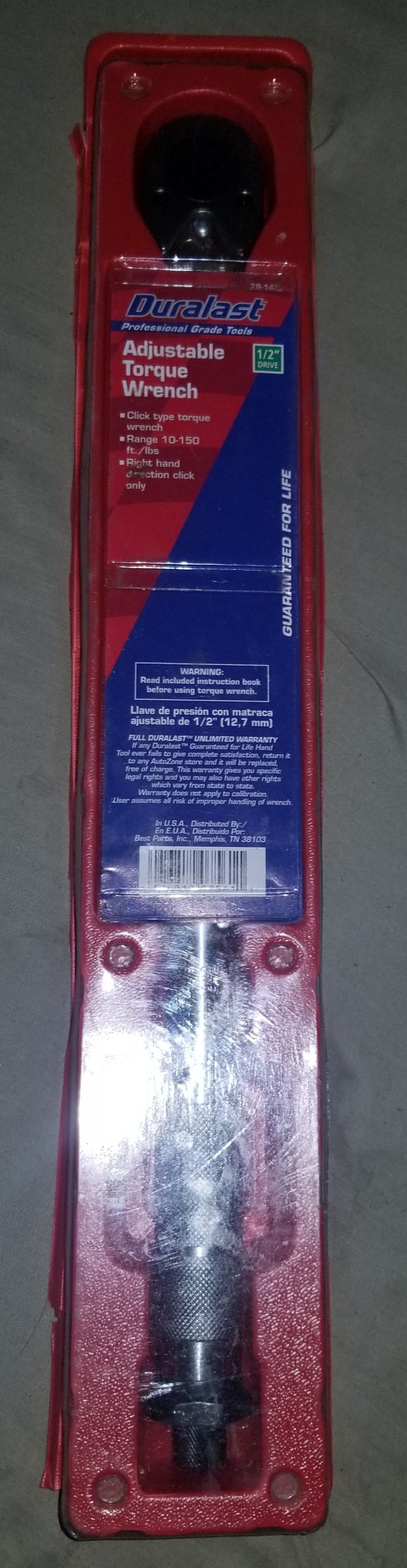 Duralast Adjustable Torque Wrench 1/2" Drive