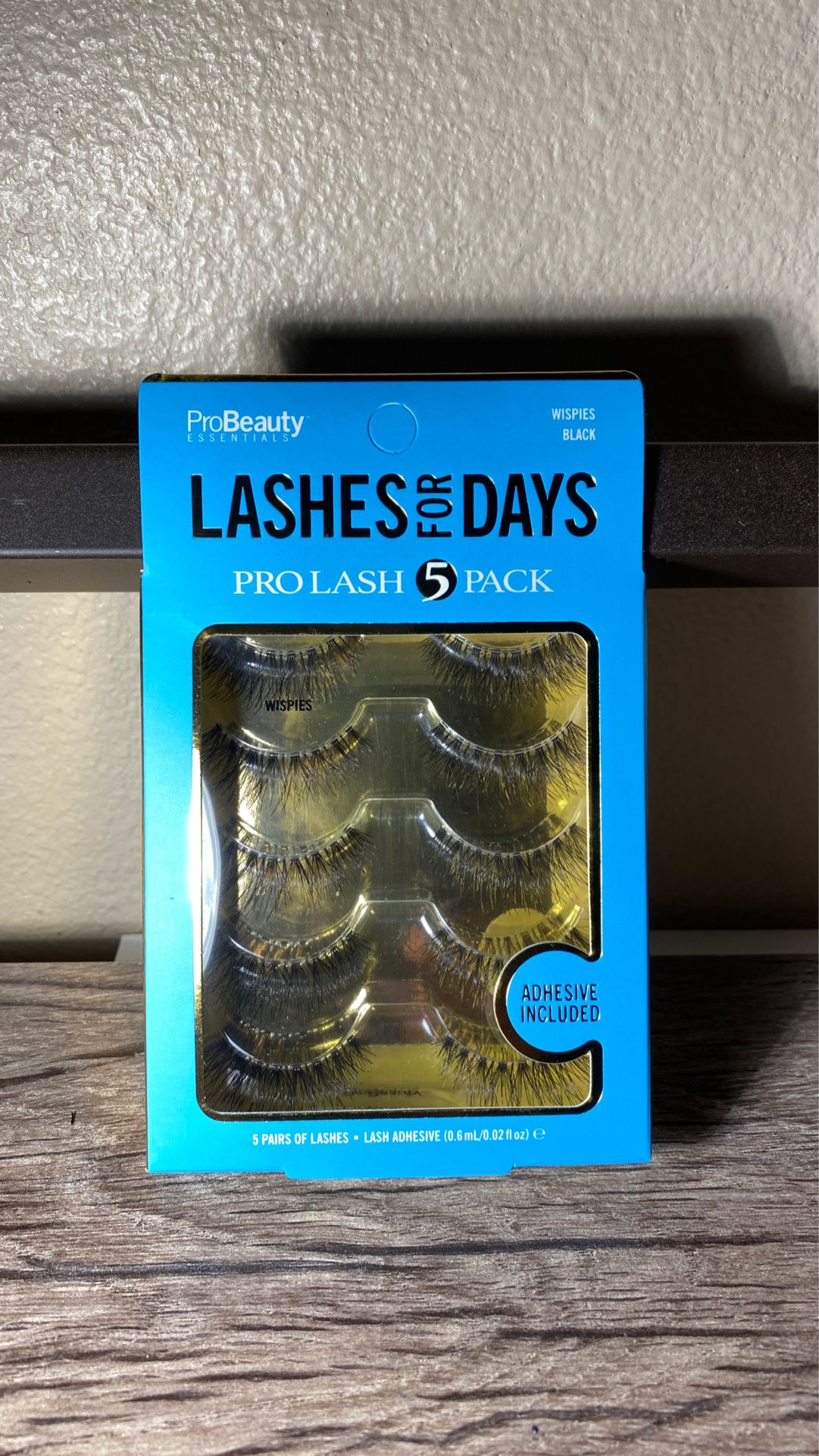 ProBeauty Essentials Jocott Brands Lashes for Days Prolash 5 pack and eyelashes/5 pairs of lashes w/adhesive included