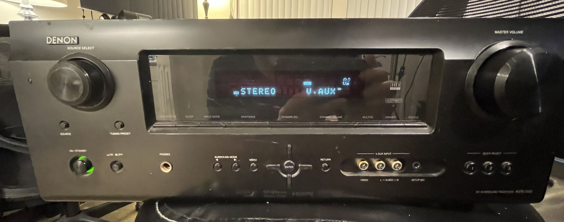 DENON AVR-590 5.1 Ch HDMI Home Receiver Stereo - Theater Surround Sound System With Remote