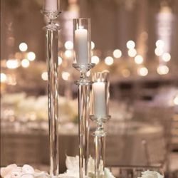 Set of 3 Glass Candle Holder Trio Thumbnail