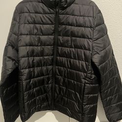 Black puffer jacket