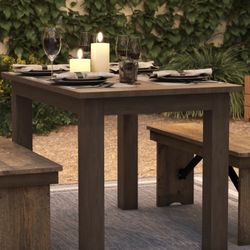 Solid Pine Farmhouse Dining Table