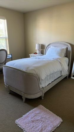 Restoration Hardware Twin Bed with Box and Mattress