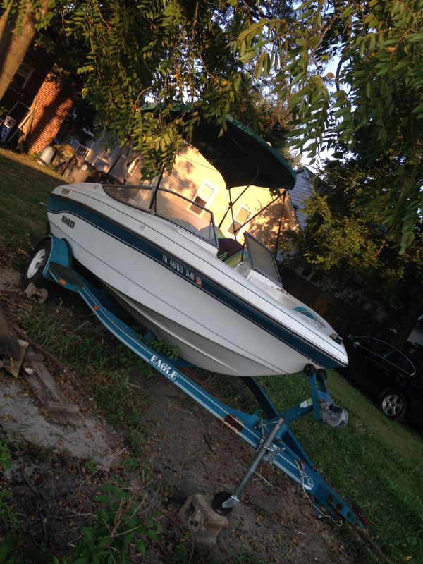 1993 rinker 180v 18ft boat and trailer
