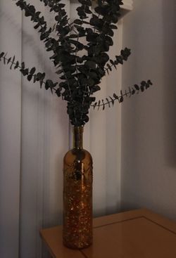 Decorative Wine Bottle- Leaves not included