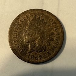 1867 Indian Head One Cent Penny