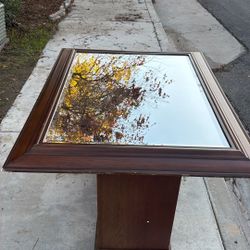 Free Mirror And Wooden Cabinet 