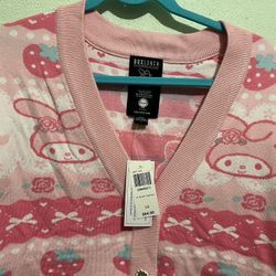 Sanrio My Melody Cardigan With Pockets Size Large 