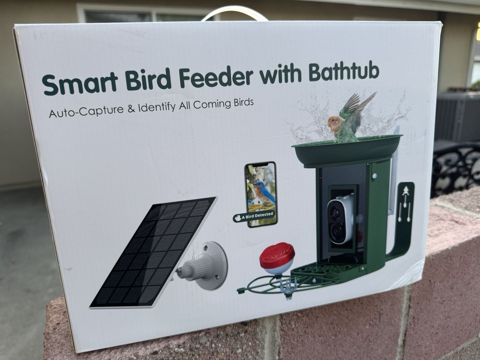 Smart Bird Bath With Camera And Bathtub