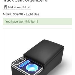 cusom center console with phone holder and charging port 