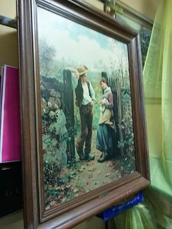 Huge. 3ft.western pic. Framed