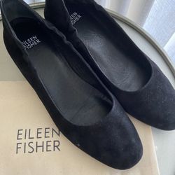 Eileen Fisher Women’s Suede Ballet Pump