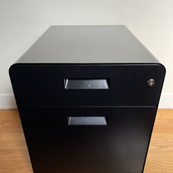 UPLIFT Desk 2 Drawer File Cabinet Cushioned Seat Lock-and-roll Casters