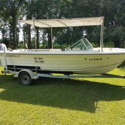  Boat is 18' with trailer included. 