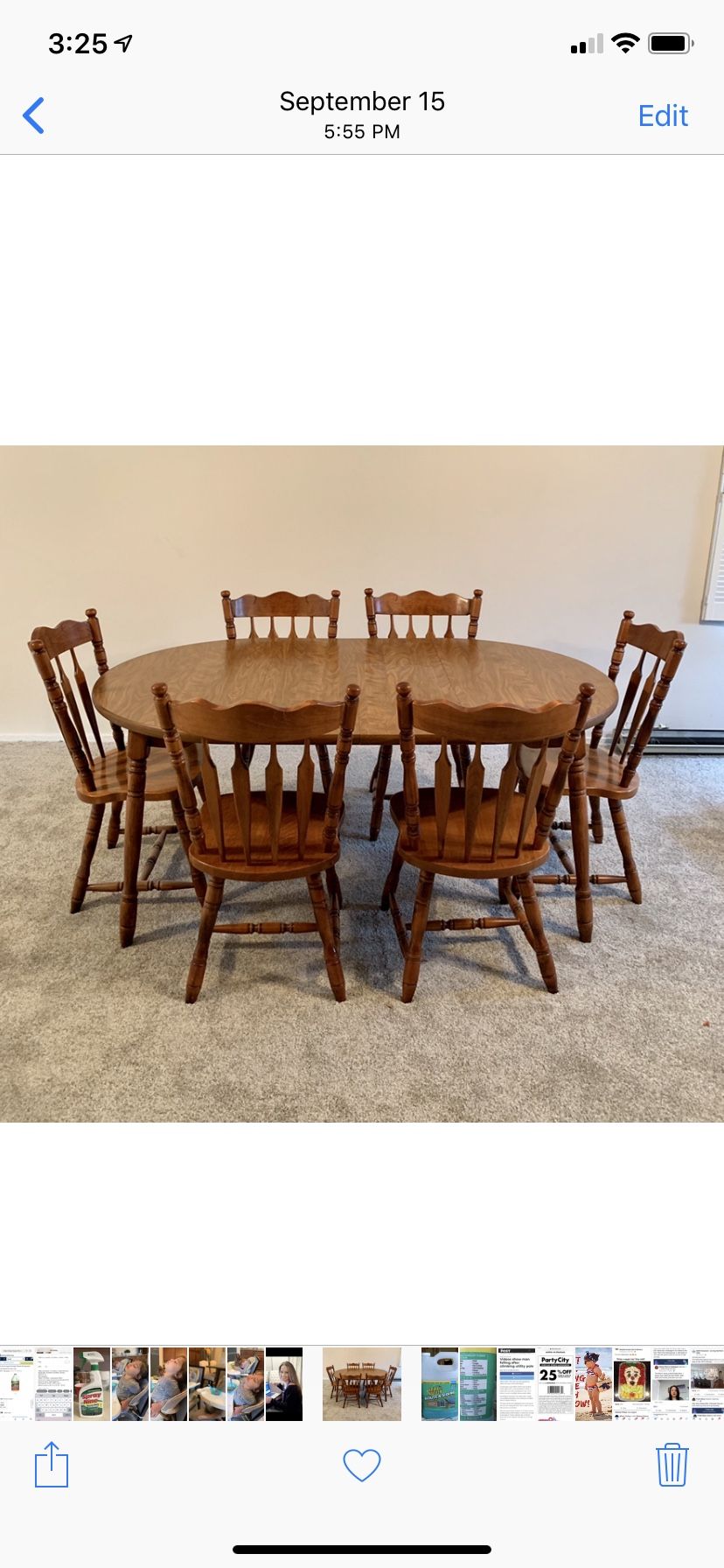 Table for a large family ~ Seats 6..... $200