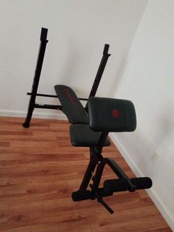 Marcy Adjustable Weight Bench with Barbell Rack